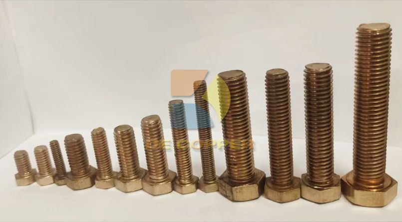 Deniz Bağlantı Elemanları i&ccedil;in Silikon Bronz Dış Altıgen Cıvatalar